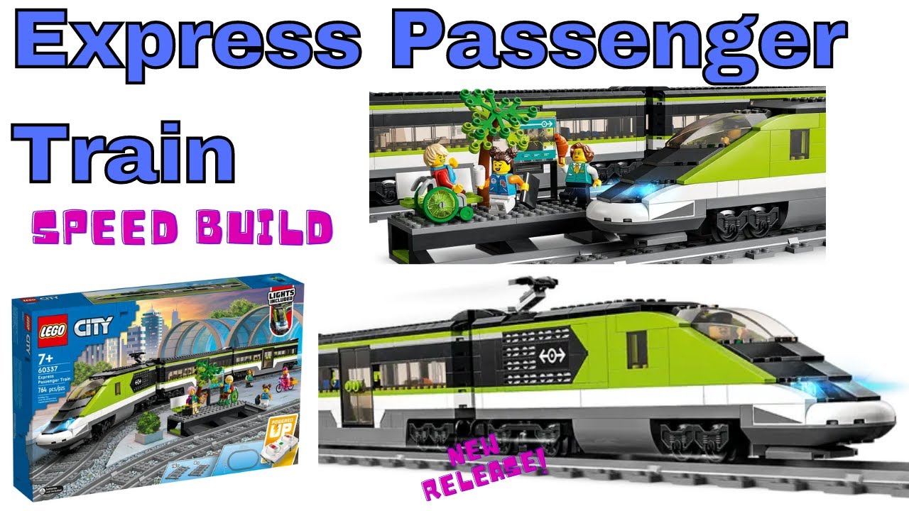 LEGO 60337 City Express Passenger Train Speed Build Review