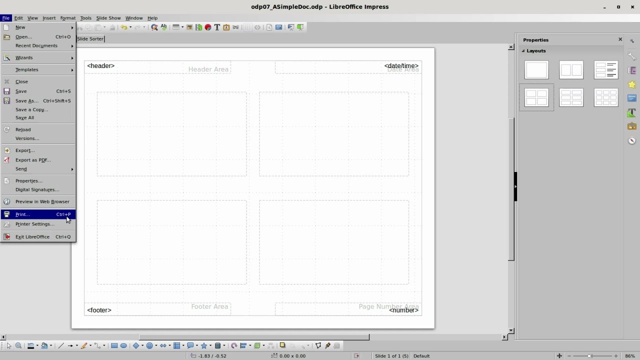 Impress (09) – Handout View and Printing