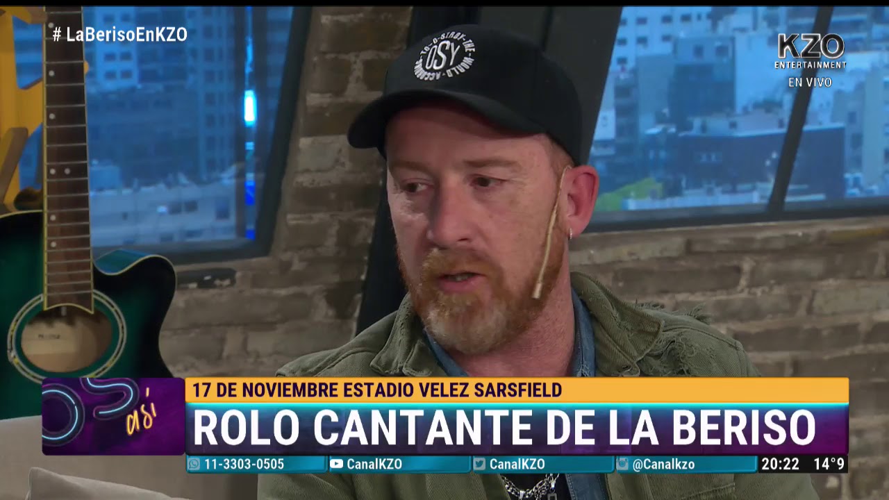 Rolo, cantante de La Beriso, en Con Amigos Así