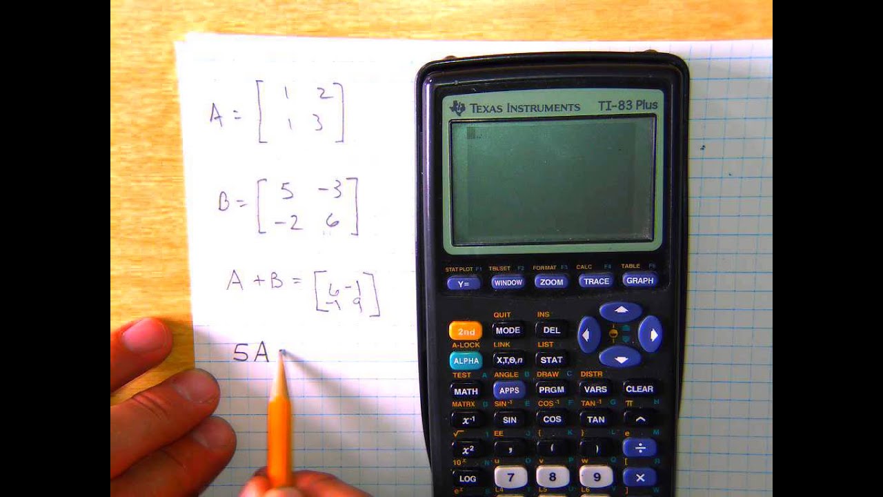 Basic Matrix Operations on a TI-83 Calculator