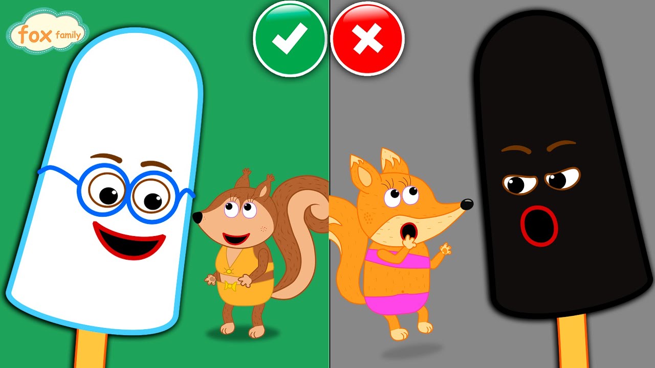 Talking rainbow ice cream with The Fox Family and friends adventures - cartoon for kids #928
