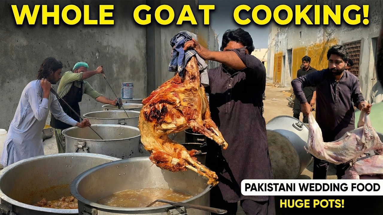 Preparing a Grand Traditional Wedding Feast | Whole Steam Goat for Guests | Chicken Qorma 10+ Dishes