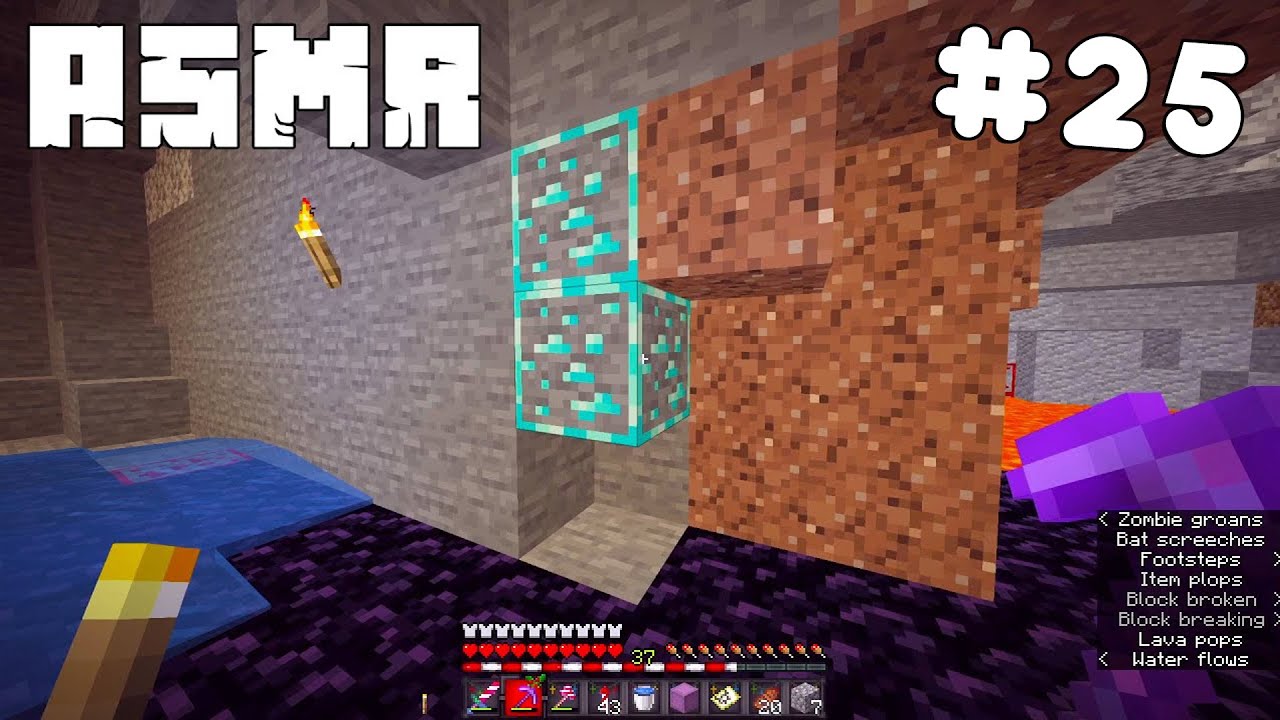 Minecraft ASMR #25 - Mining and Mending! | ⌨️ Keyboard + Mouse Sounds