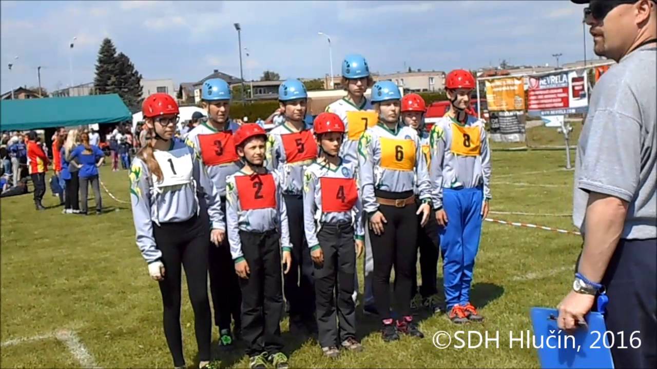 SDH Hlučín-starší žáci-Požární útok CTIF na Okresním kole Plamen 2016