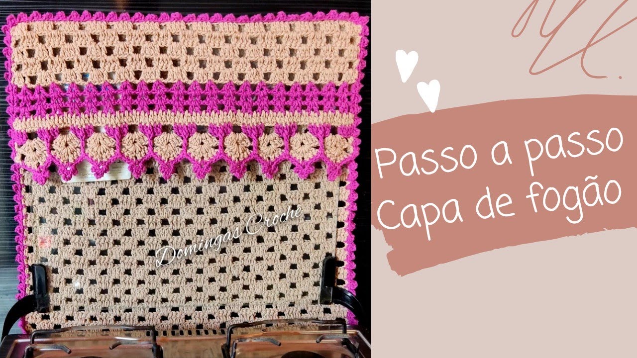 🚨 CAPA DE FOGÃO EM CROCHÊ PASSO A PASSO FÁCIL E RÁPIDA