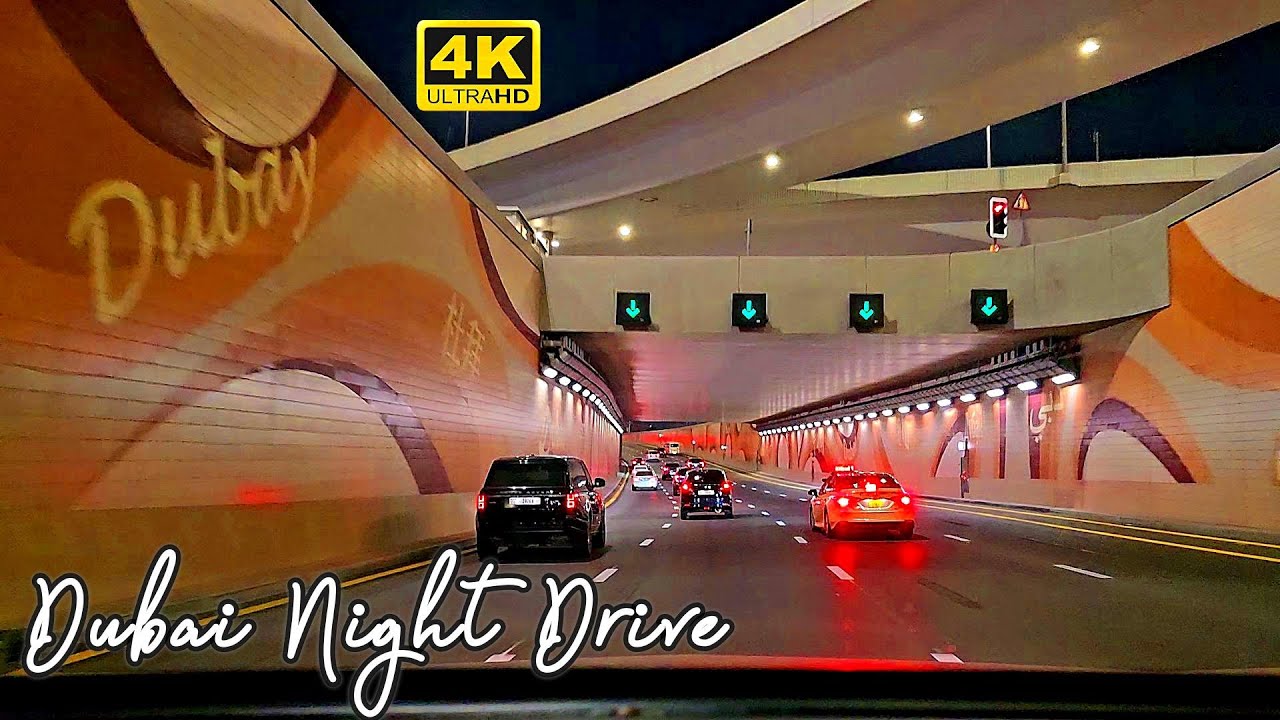 DUBAI CITY RELAXING EVENING DRIVE in 4K | Stunning Skyline, Night Lights & Calm Vibes 🚗