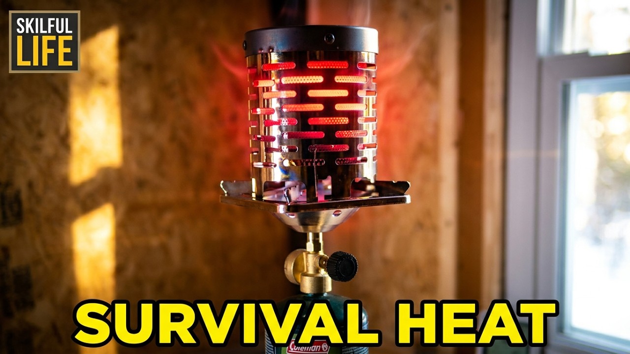 STOP FREEZING | SURVIVAL HEAT for Winter Storm | Gas Stove Top Heater for OFF GRID LIVING 