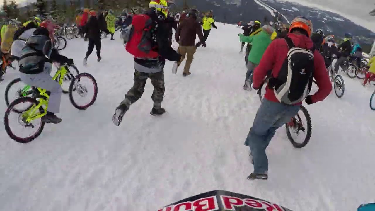 OVER 100 BIKERS ON SNOW! Back to the CHINESE DOWNHILL 2017