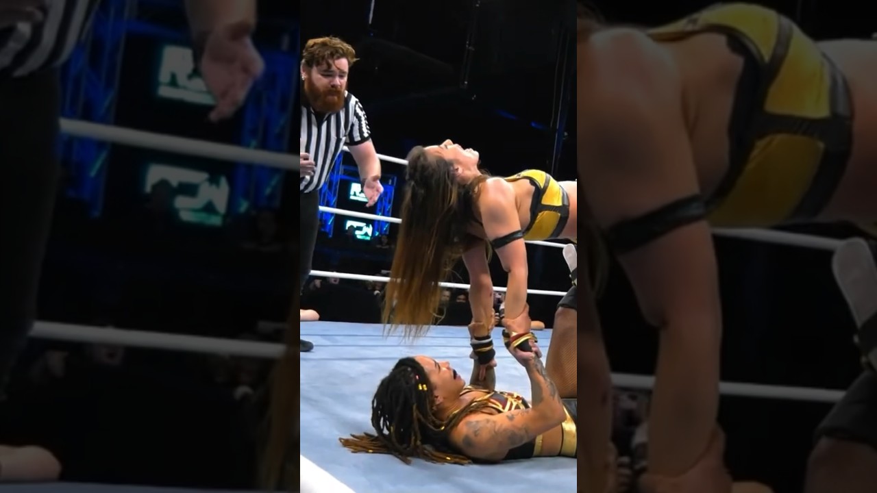 Could you last a minute in this?! 😱 #row #womenswrestling #prowrestling #championship