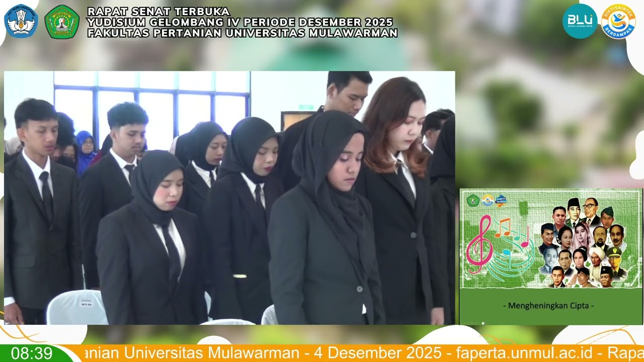 Yudisium Fakultas Pertanian Universitas Mulawarman Gelombang IV Periode Desember 2025