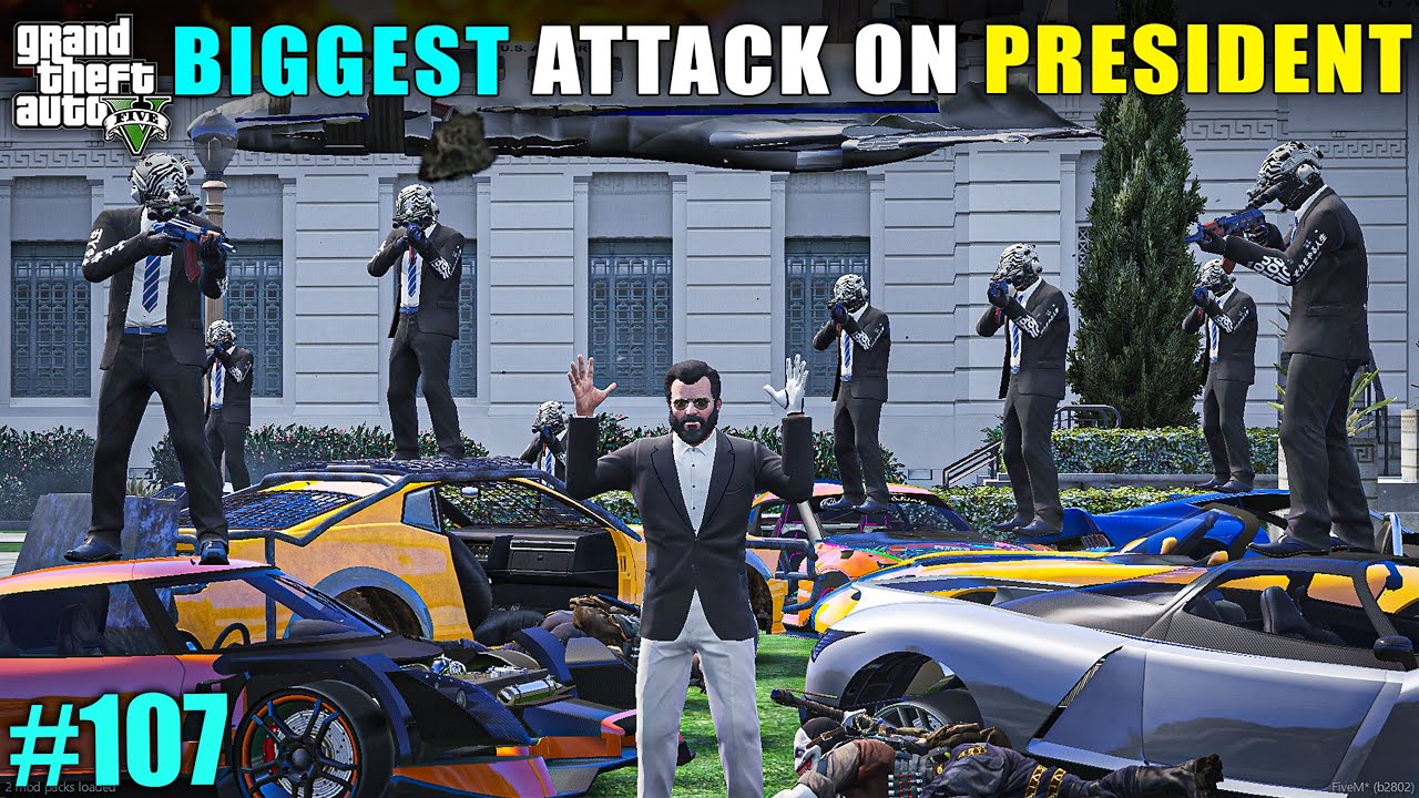 MAFIA'S ATTACK ON PRESIDENT | GTA 5 GAMEPLAY #107