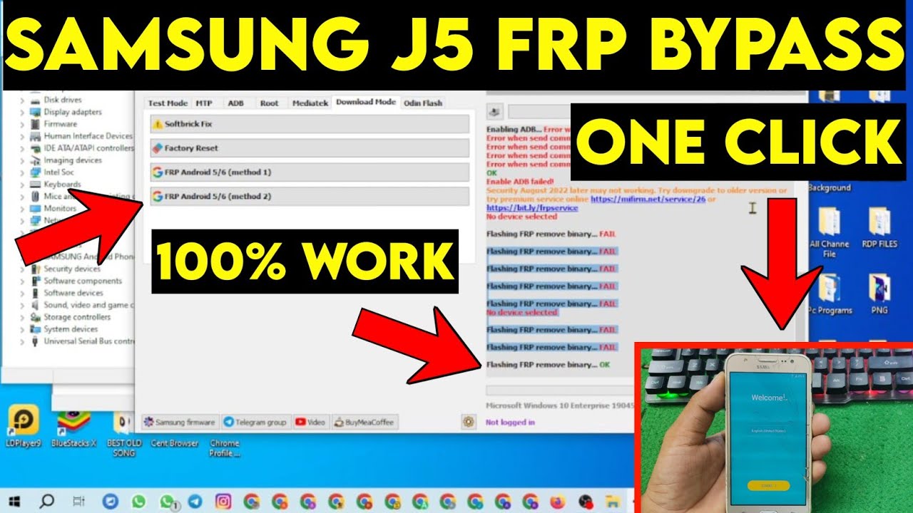 Samsung J5 Frp Bypass SamFw Tool One Click | Google Account | Gmail Account Frp Bypass