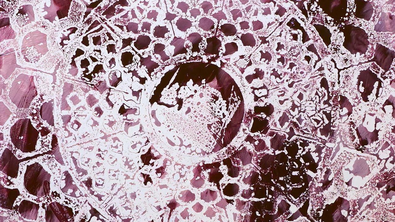 Gorgeous distressed mandala on the gel plate | Breaking Open | Monoprinting Day 1