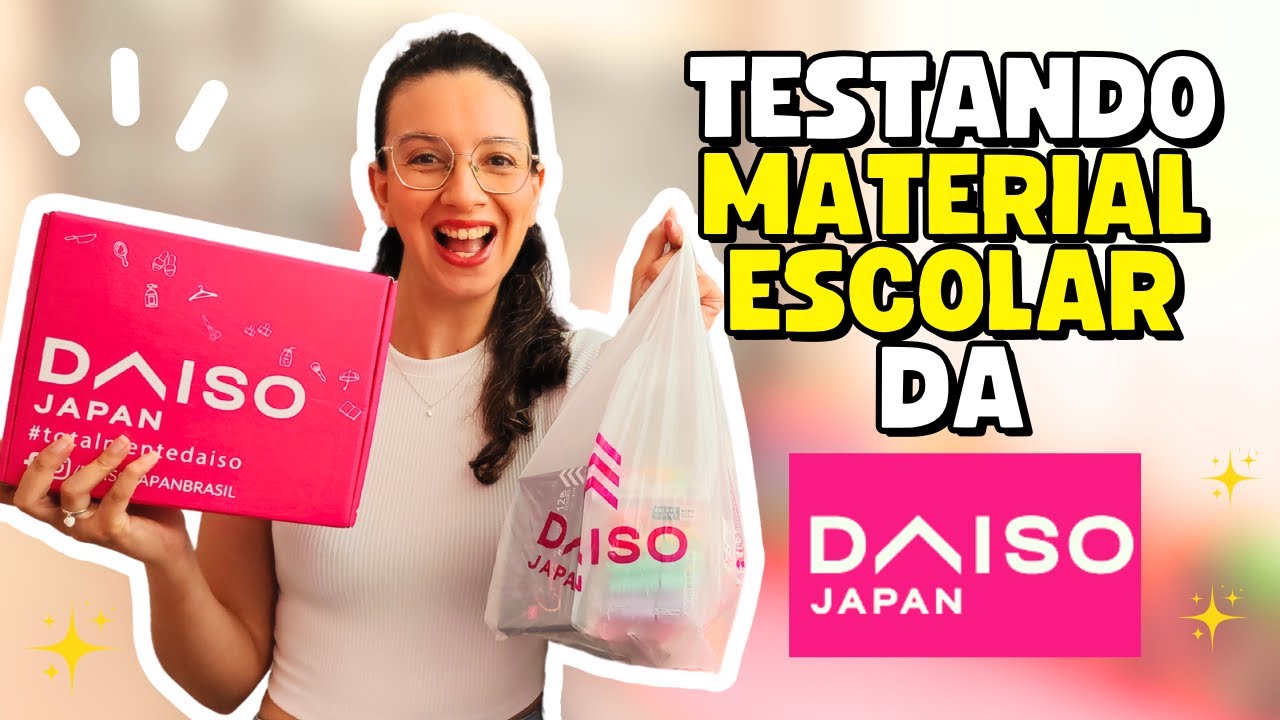 Testando MATERIAL ESCOLAR da DAISO Japan 🩷