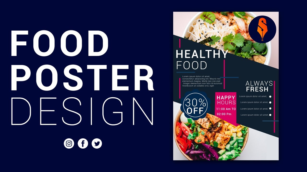 How to make Food poster design | in adobe photoshop