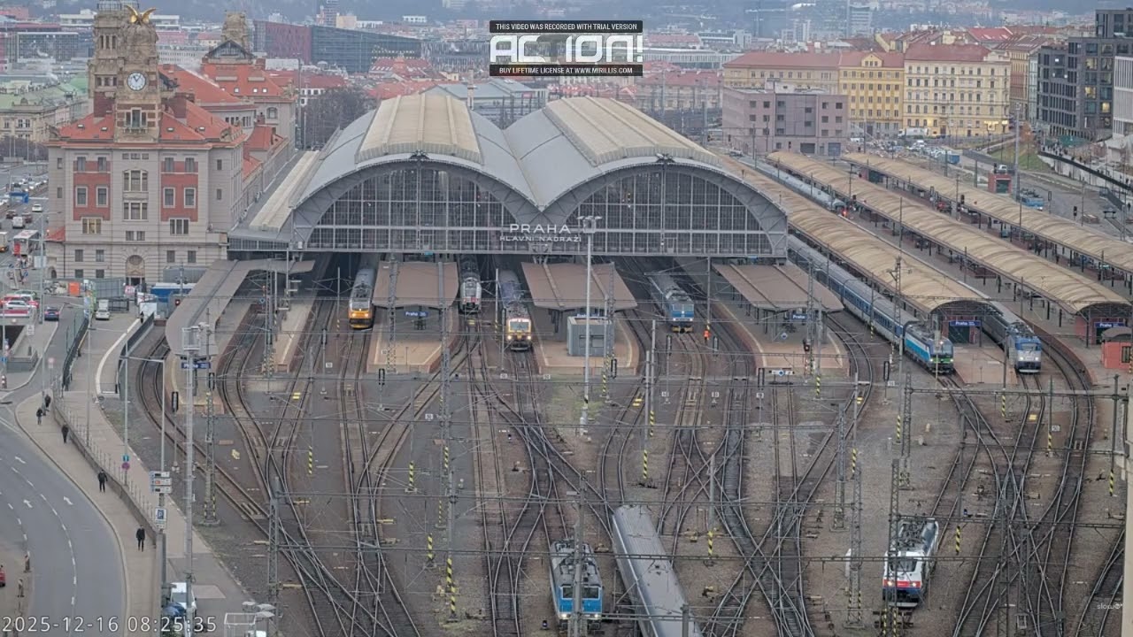 Hlášení Praha hlavní nádraží - Zpoždění vlaku Os 19006 a R 964, 16.12.2025 [INISS 2]