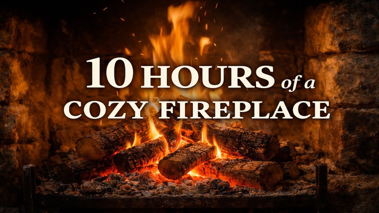 🔥 10 HOURS OF A FIREPLACE | RELAXING CRACKLING FIRE SOUNDS | WARM CABIN AMBIENCE ❄️