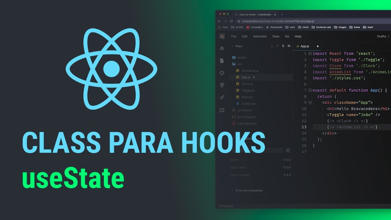 Como converter um componente de classe para hooks com useState