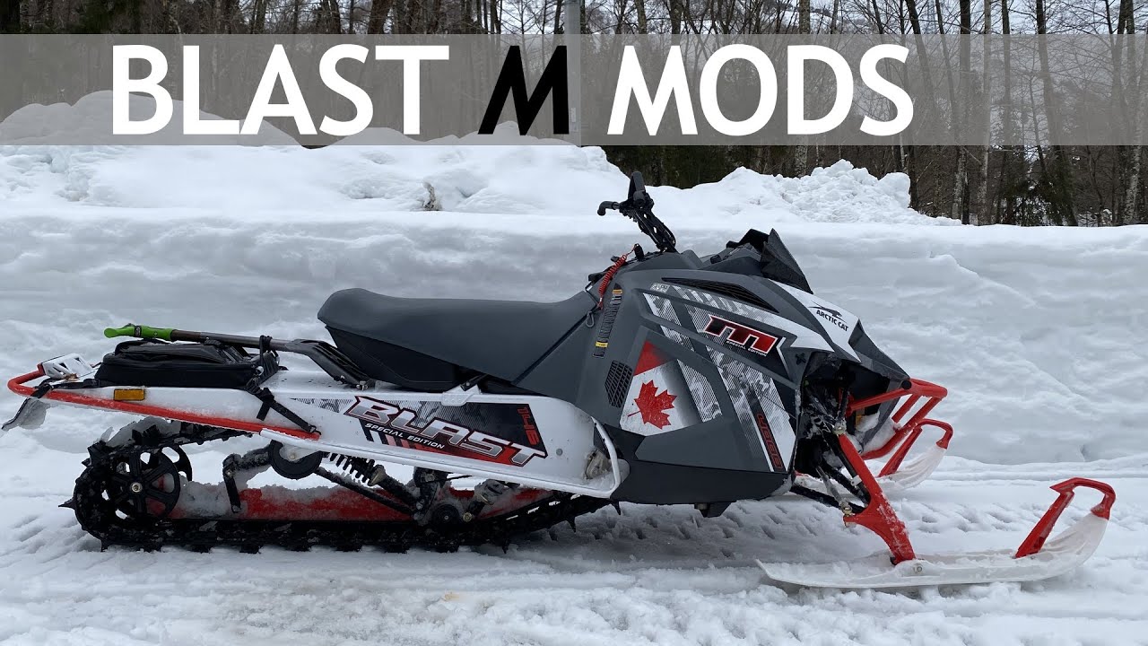 Arctic Cat BLAST M4000SE mods: front & rear FOX suspension, can, tunnel lift, interpretative dance
