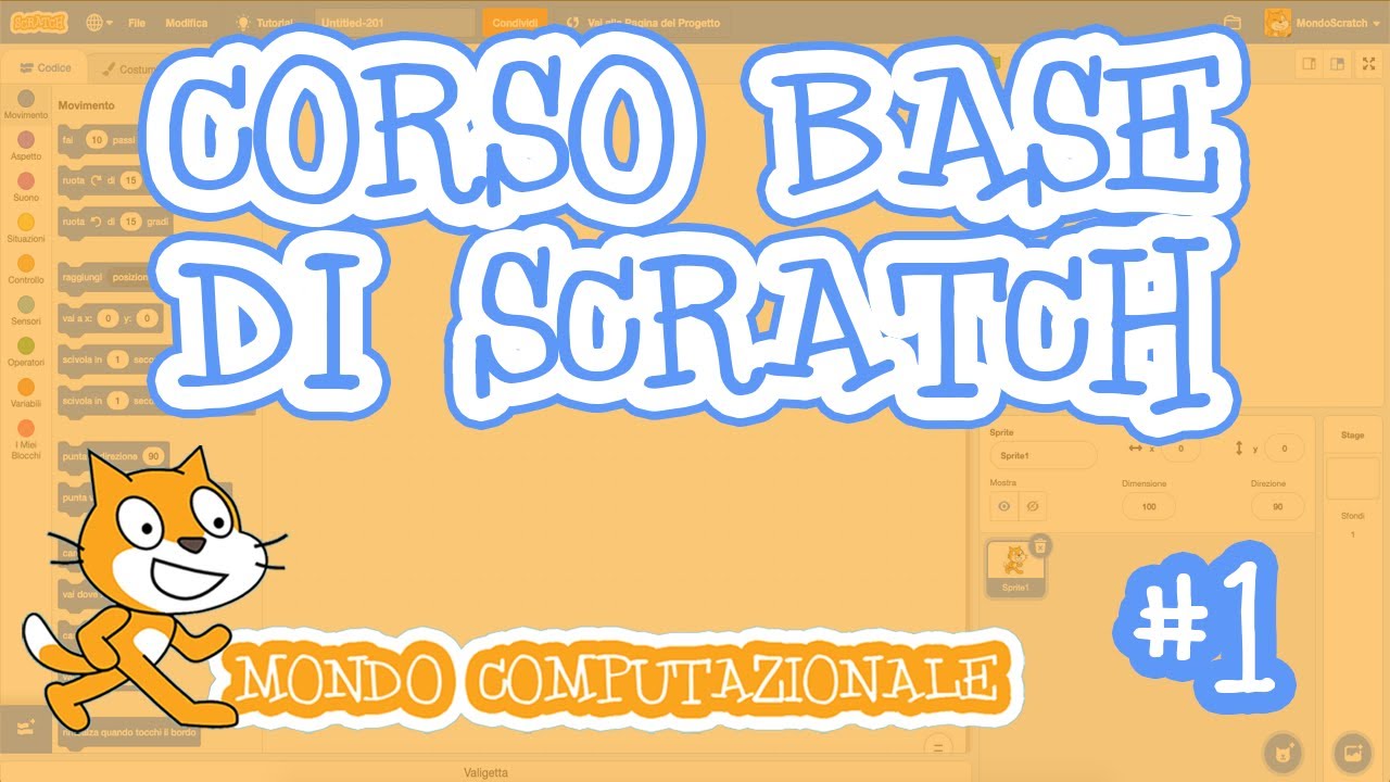 La posizione dello Sprite sullo Stage - Corso di Scratch #1