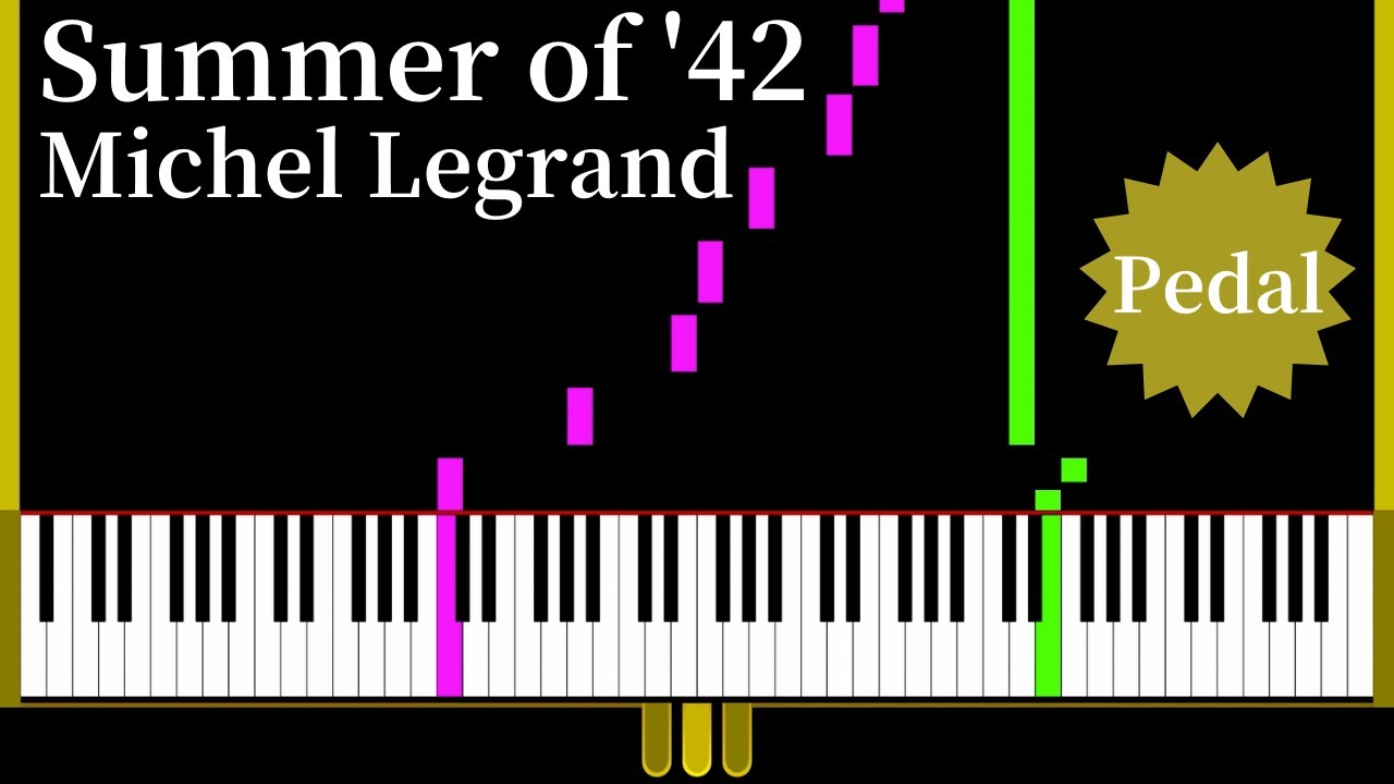 Summer of '42（ おもいでの夏 ）- Michel Legrand | Piano Tutorial【Synthesia-style】