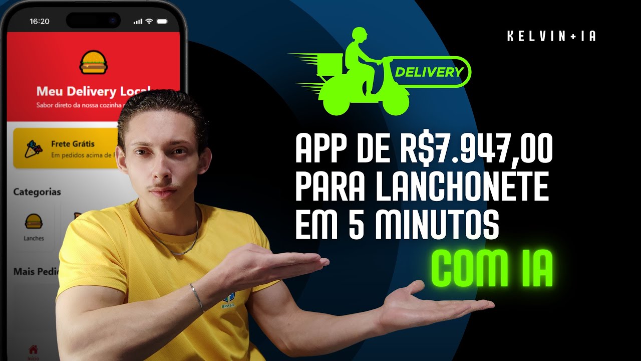 CRIE UM APP DE R$7.947 PARA LANCHONETE EM 5 MINUTOS COM IA
