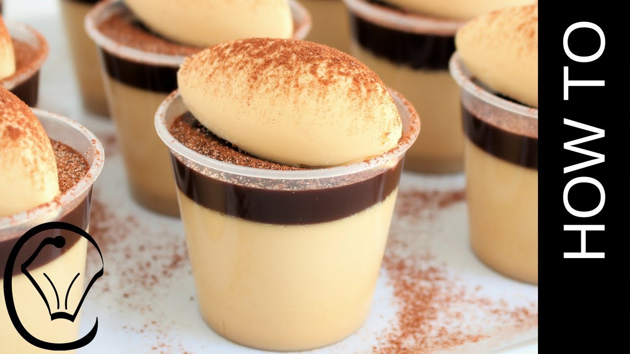 Eggless Coffee Panna Cotta with Caramel Cheesecake and Chocolate Sauce No Bake and Eggless