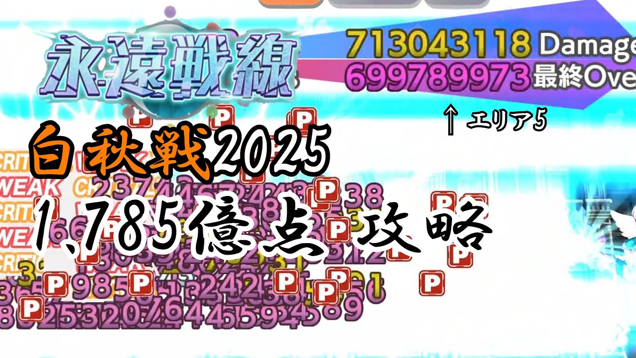 【東方ロストワード】永遠戦線 白秋戦2025 1.785億点攻略