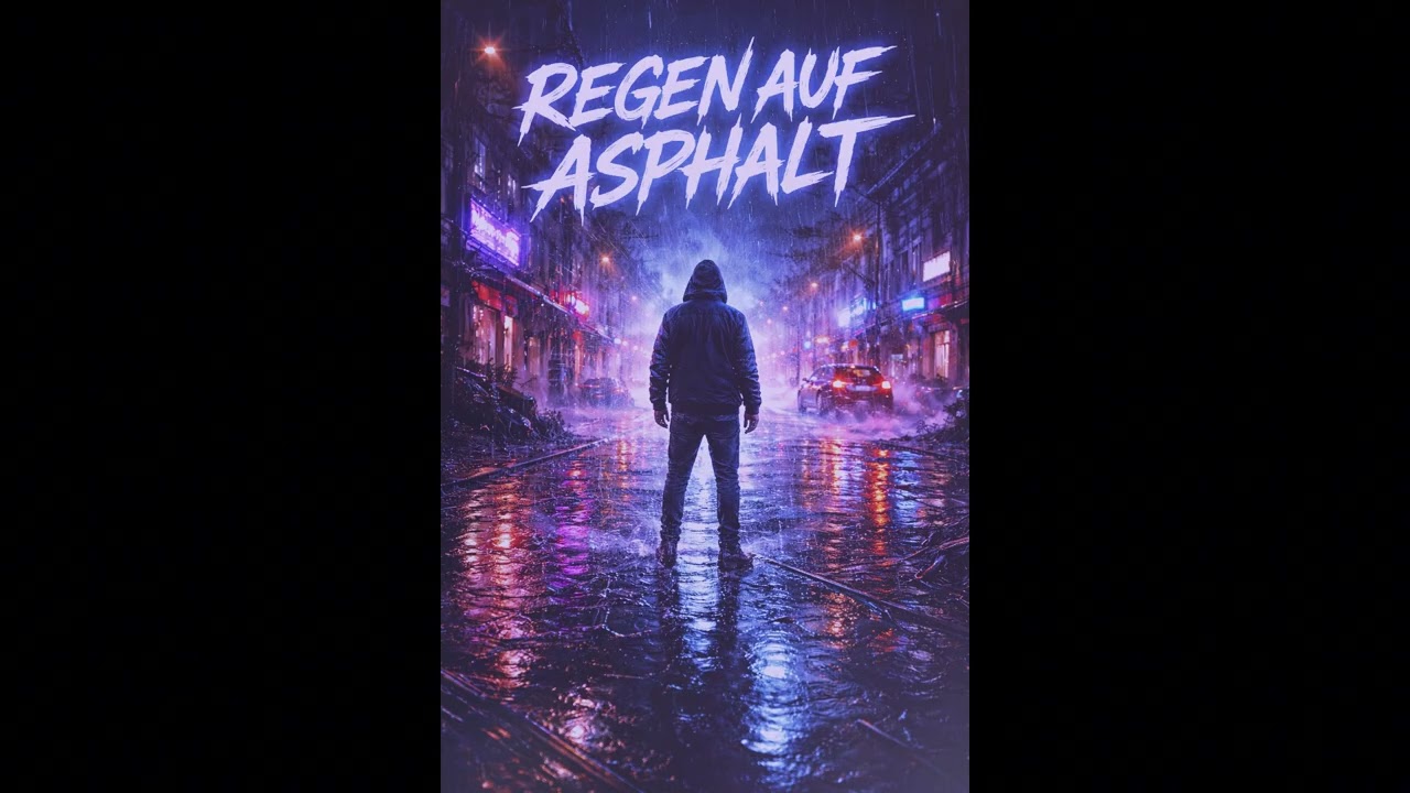 Regen auf Asphalt