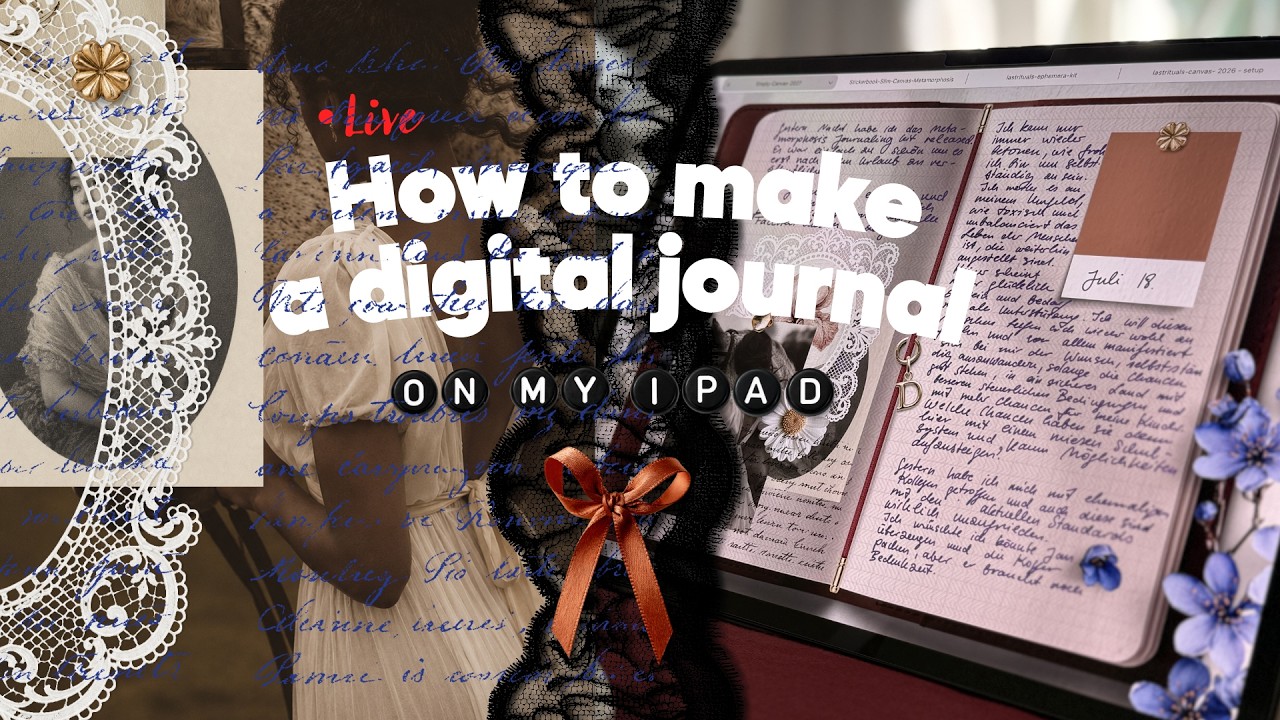How to make a digital Journal on my iPad? 🌙  Live Digital Journal with me
