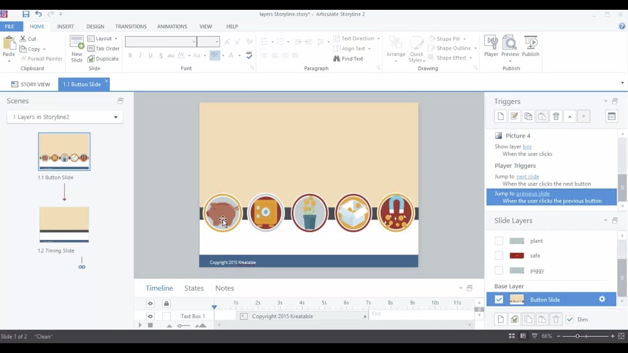 Articulate Storyline 2: Layers & Triggers