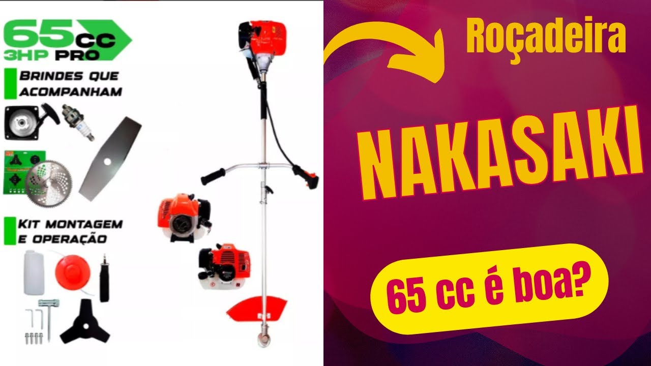 Roçadeira Nakasaki 65cc é boa? primeiras impressões