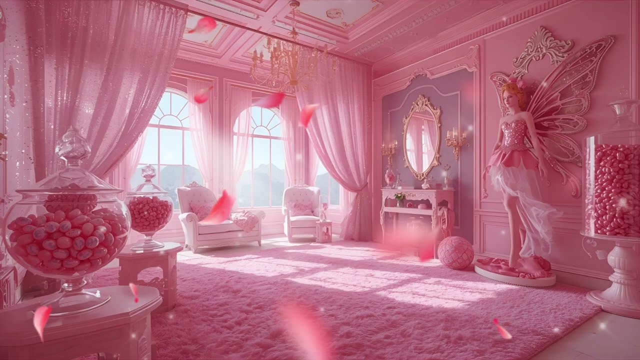 Pink Fairy Fantasy Ambience | Sparkly Elegant Castle Room | Relaxing Fairycore Music