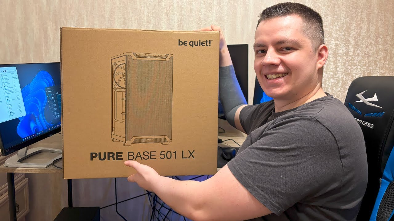 🔴Корпус Be Quiet Pure Base 501 LX Black обзор и распаковка от скуфа. Холодный корпус с подсветкой.