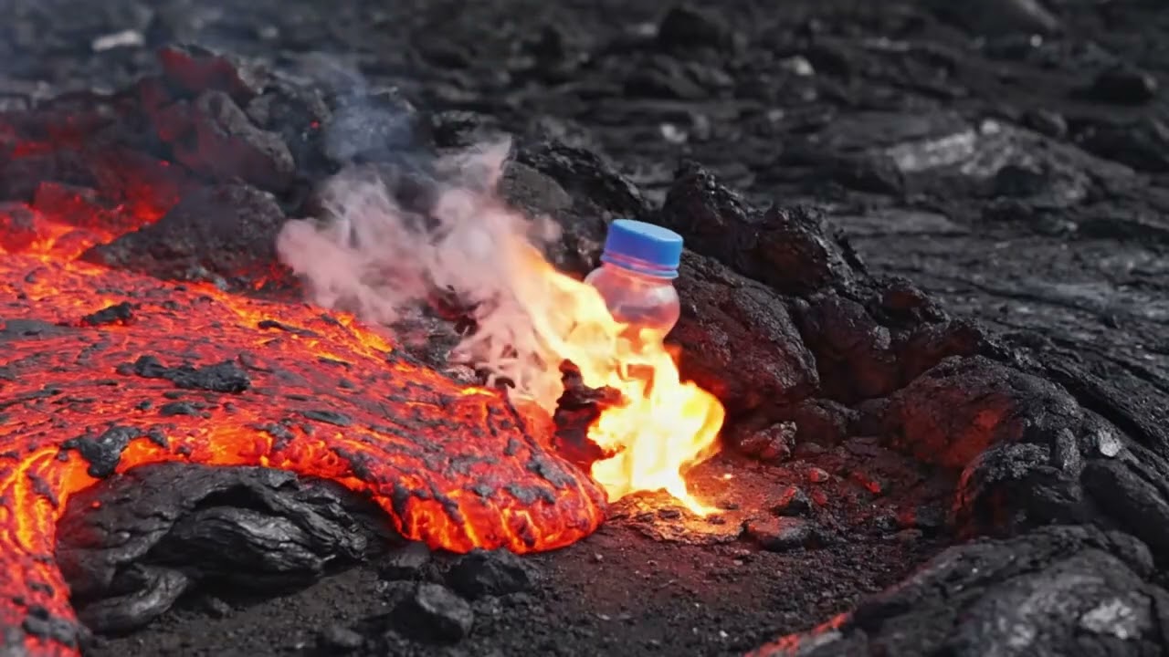 Plastic Bottle vs Lava — Extreme Heat Experiment