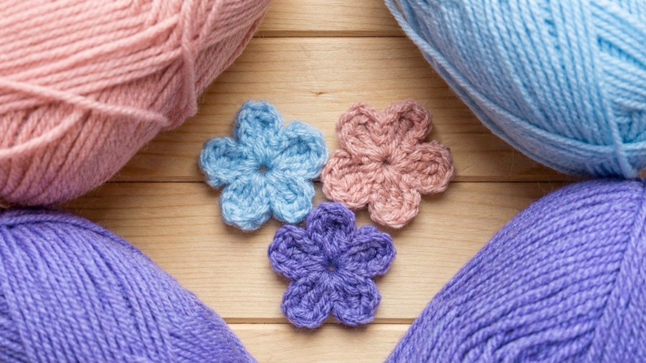 🧶 Как быстро и легко связать крючком цветы 🌸