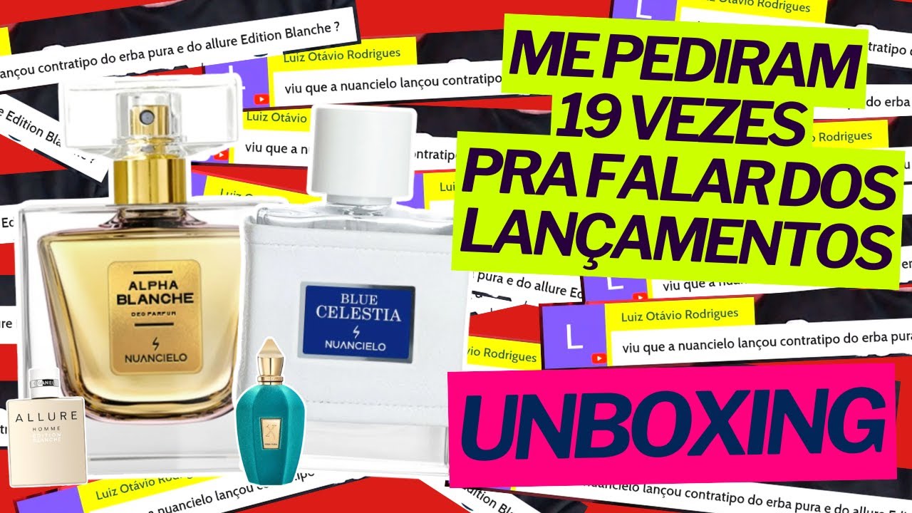Pediram 19 Vezes Na Live Para Falar - Unboxing Alpha Blanche e Blue Celestia #perfume