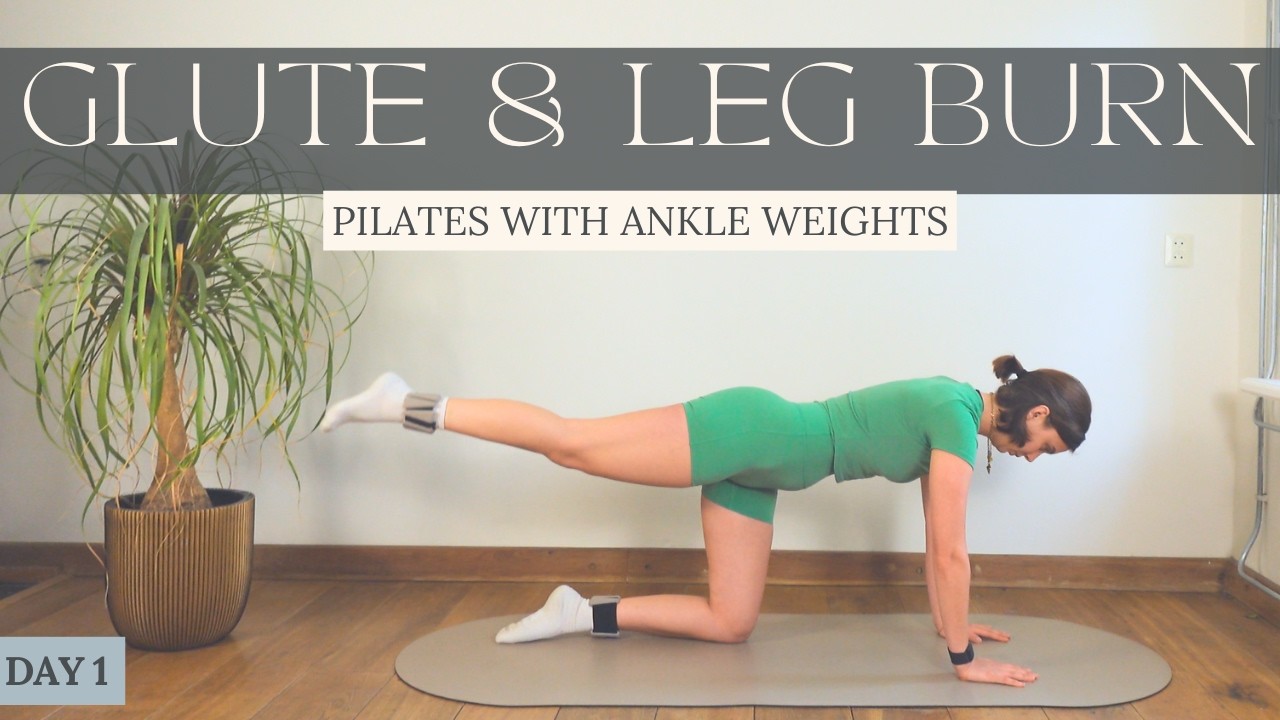 Lower Body Pilates with Ankle Weights | Sculpt Glutes & Legs in 20 Minutes