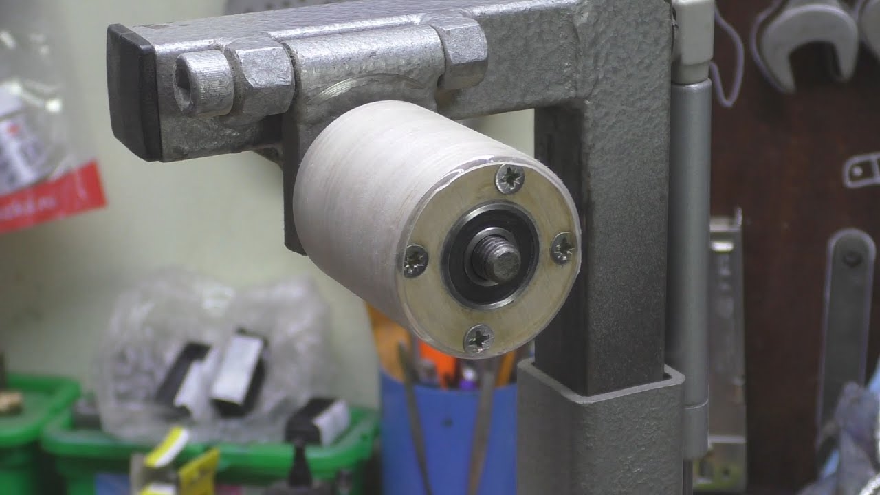 (DIY)Tires for grinding machine easy and CHEAP  belt grinder wheels