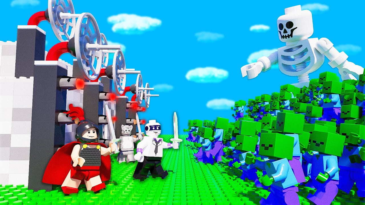 BUNKER SEGURO vs 1000 MONSTRUOS 😱😰 LOS COMPAS en LEGO FORTNITE