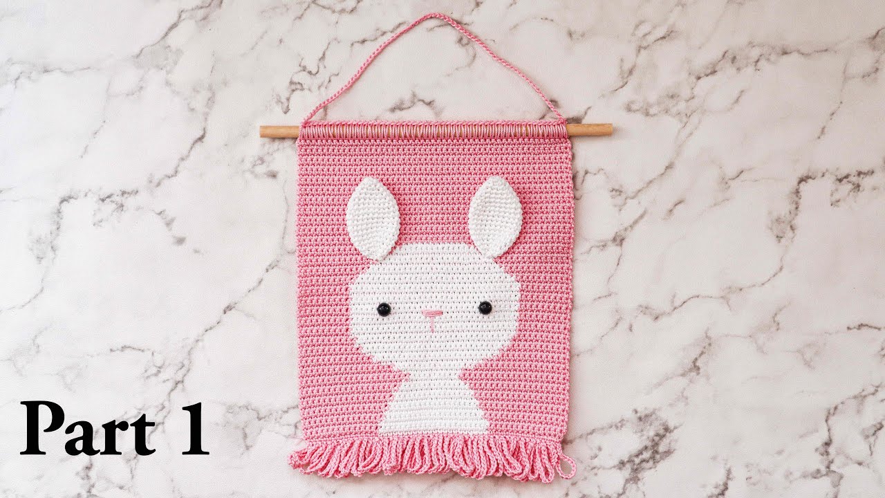 BUNNY 🐰| PART 1 | WALL HANGING CROCHET TUTORIAL
