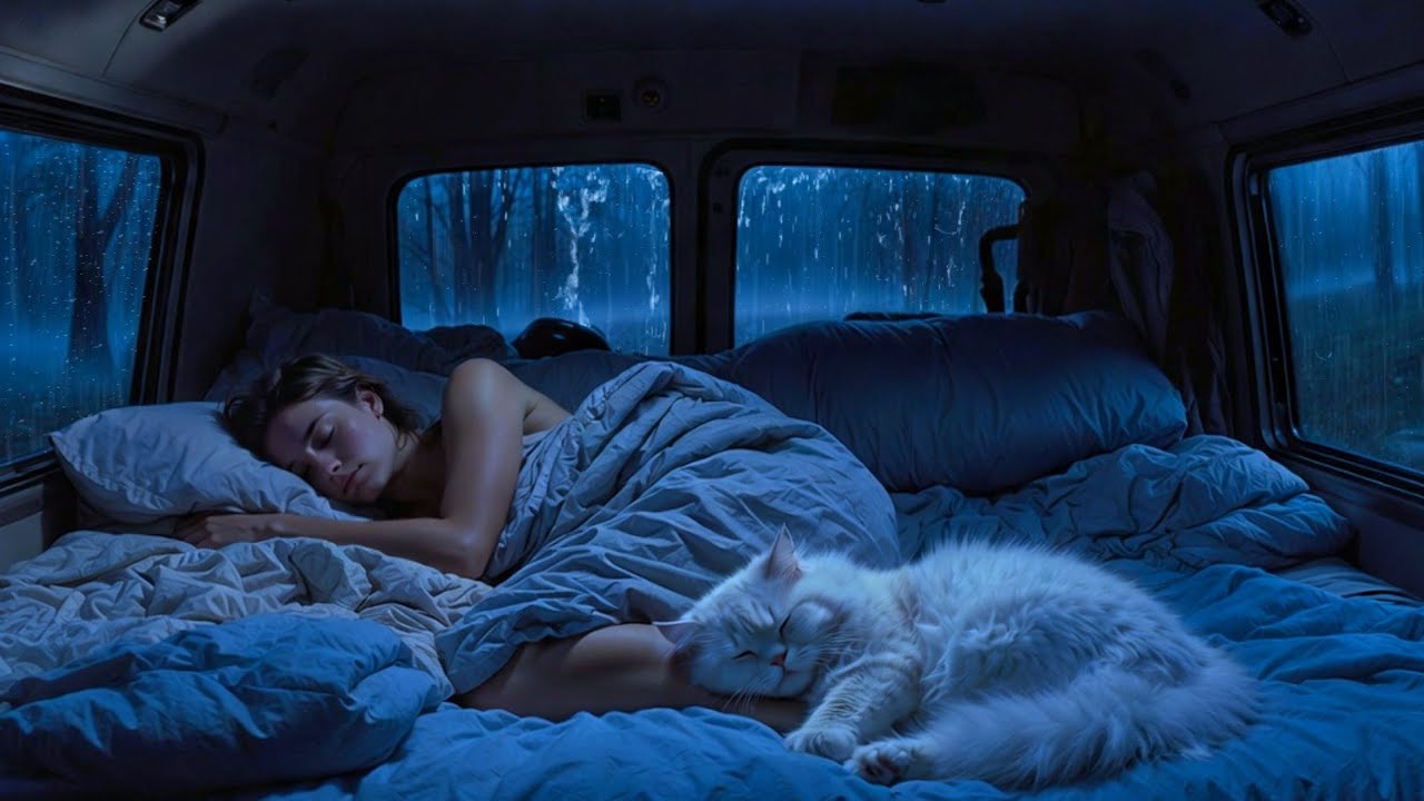 Soothing Rainstorm & Thunder in Car Sleep Better Tonight Drift Off to Dreamland