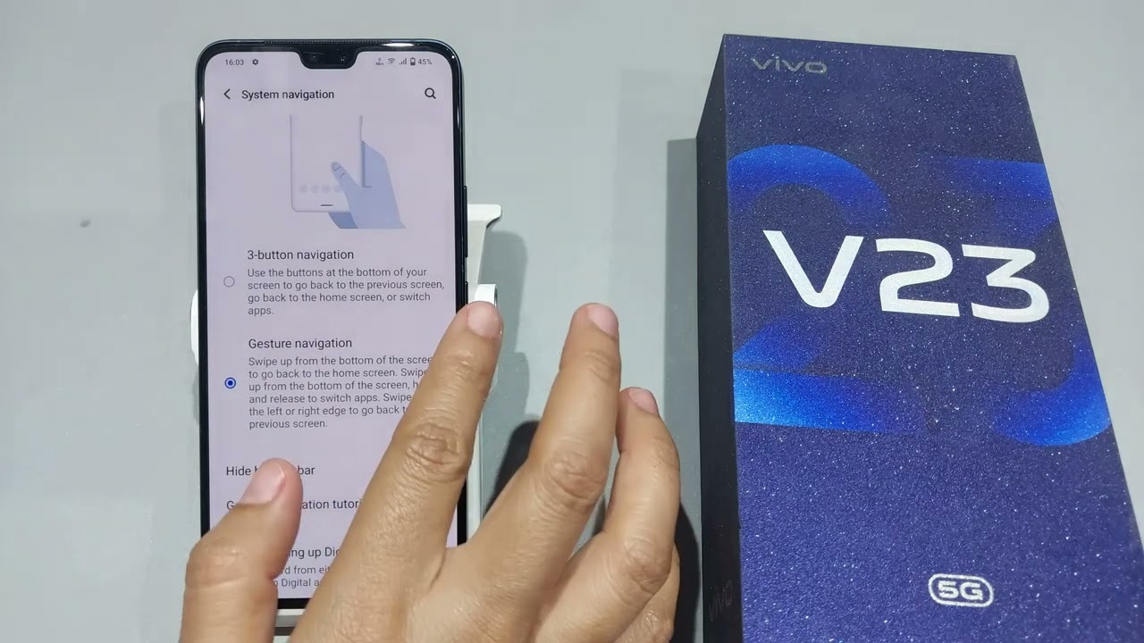 How to use full screen display in vivo v23,v23pro,v20pro | Vivo v23 me system navigation kaise kare