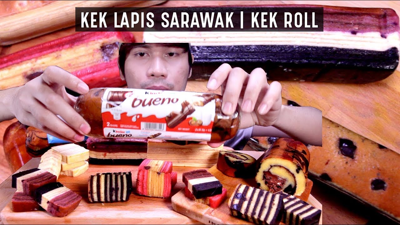 Kek Lapis Sarawak & Kek Roll ! Coklat Chip Dia Aumm | REAL SOUND EATING SHOW | ASMR MALAYSIA