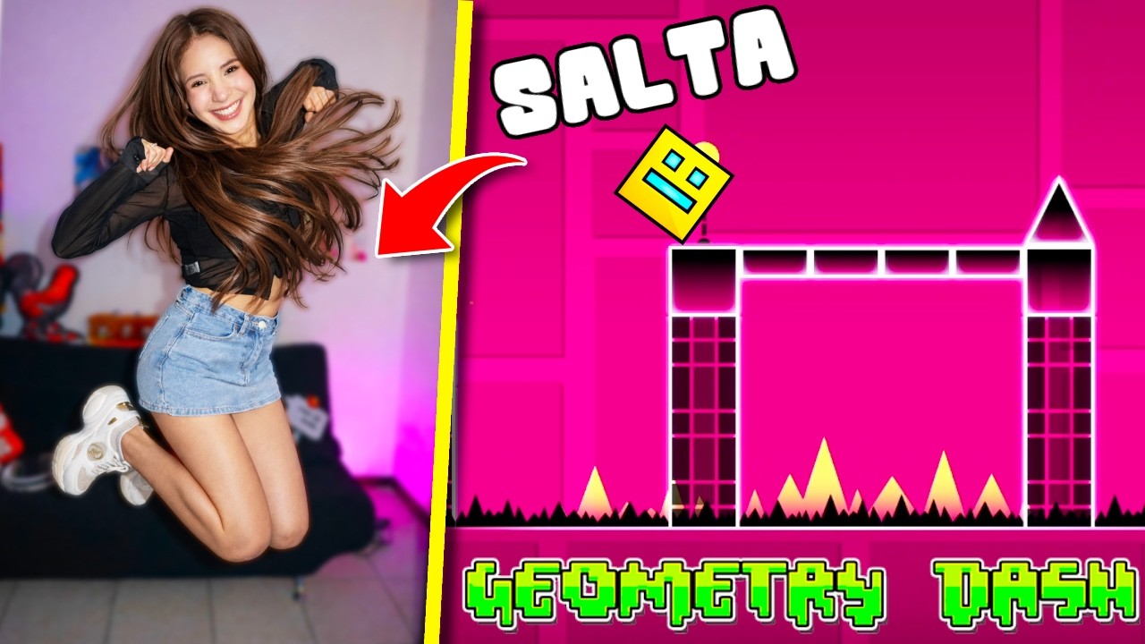 SALTANDO en la VIDA REAL en GEOMETRY DASH! *RETO*