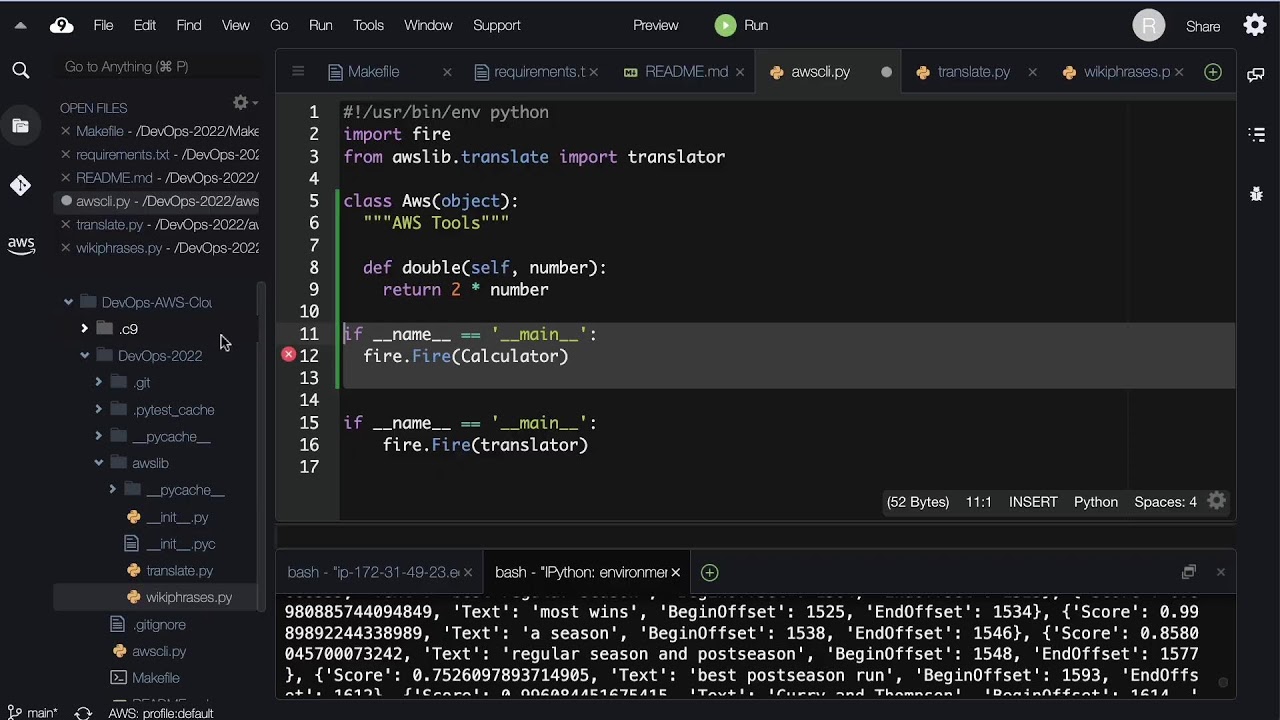 PYTHON FIRE IS FIRE!!! Learn to use Fire to build AWS Tools.