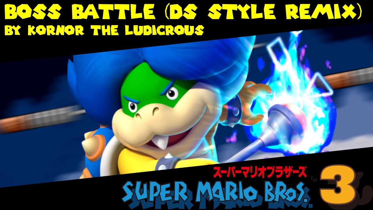 🎧 Super Mario Bros. 3 - Boss Battle (DS Soundfont REMIX) [Oscilloscope Visualization]