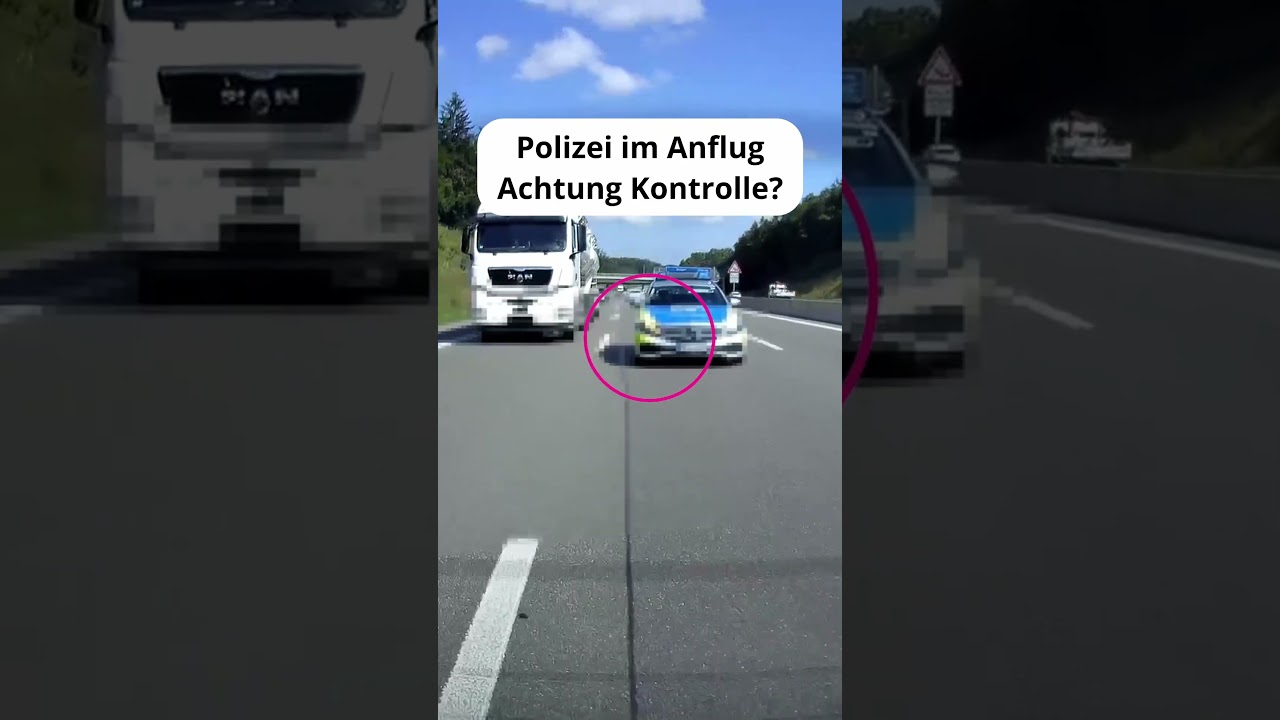 Polizei im R&uuml;ckspiegel = Herzrasen #shorts