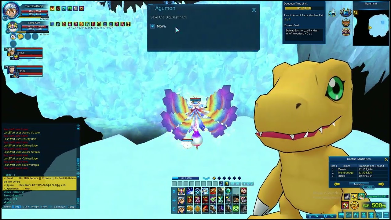 Digimon Masters Online: Eosmon vs EOS DG | DPS Party