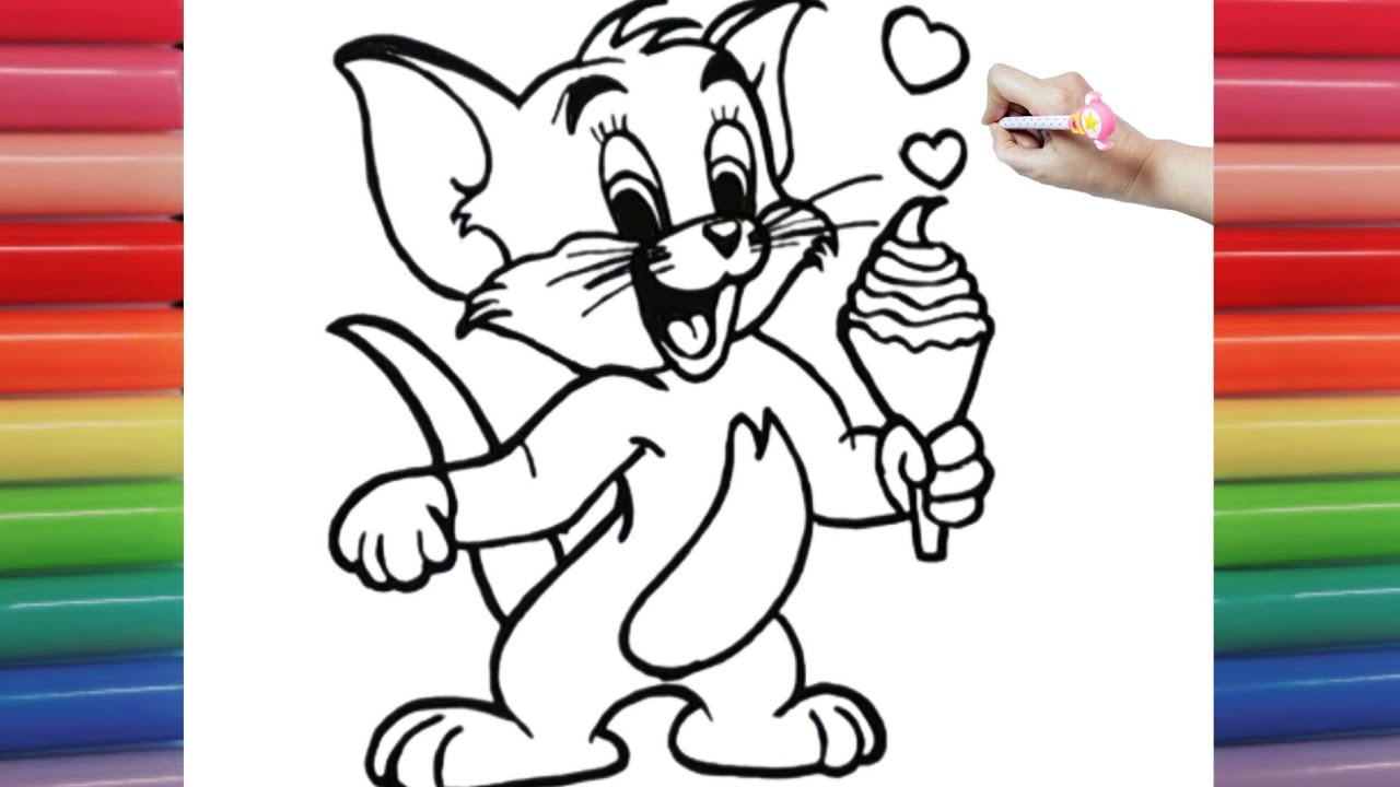 Let&rsquo;s Color Tom with Ice Cream!🍦|Super Fun Drawing for Kids